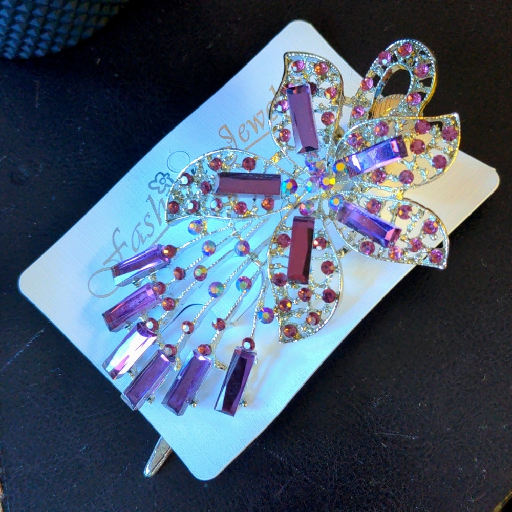 ❤️ Fancy Rhinestone Hair Clip - Picture 2 of 6
